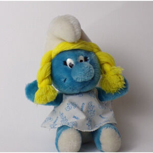 Vintage 1981 Plush Toy Smurfette 10" - Wallace and Berrie